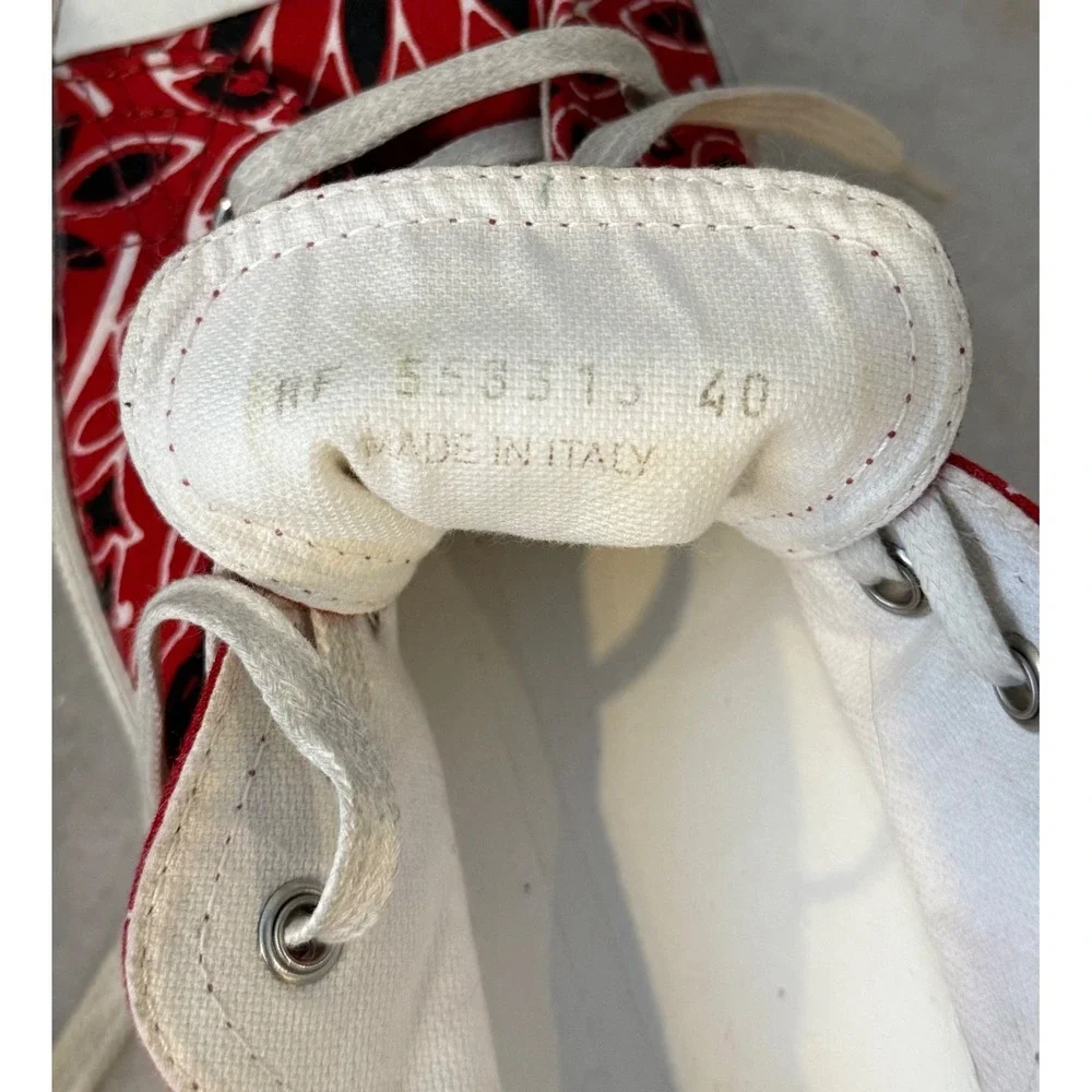 Saint Laurent Red Bandana‎ Paisley Low Top Sneakers